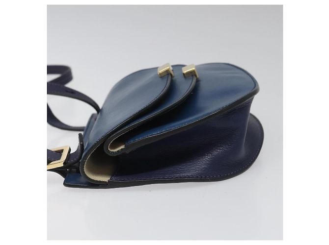 Chloé Chloe Georgia Leather Medium Blu - vista 4