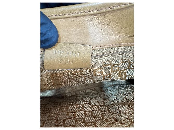 Borsa a spalla Gucci Jackie in suede e pelle Rosa e marrone278 - vista 13