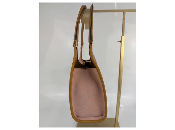 Borsa a spalla Gucci Jackie in suede e pelle Rosa e marrone278 - vista 5
