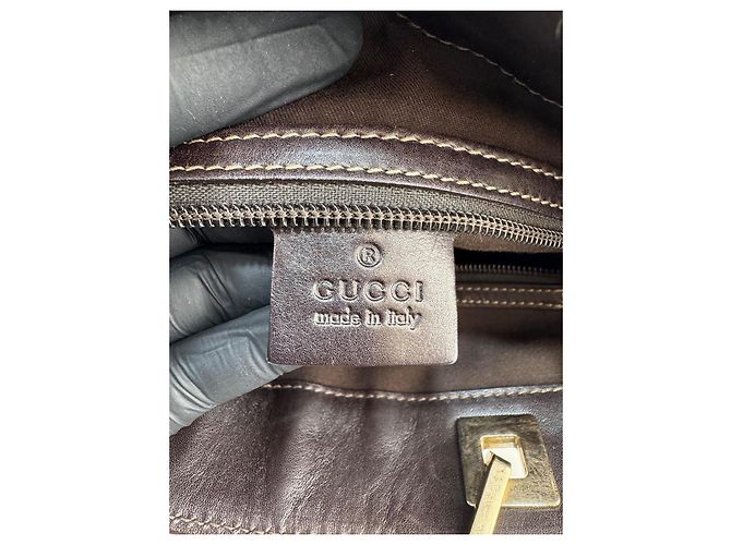 La tote Gucci presenta la tela GG originale del marchio Marrone - vista 12