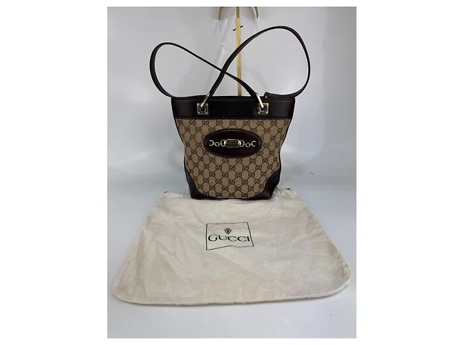 La tote Gucci presenta la tela GG originale del marchio Marrone - vista 2