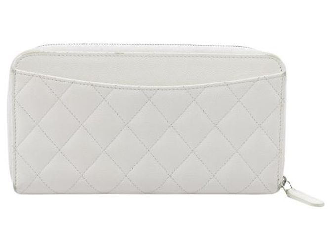 Chanel Trifold Flap Quilted Caviar Small Weiß - Ansicht 2