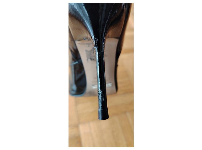 DOLCE & GABBANA DEVOTION GLANZENDES RINDLEDERSTIEFEL. Schwarz - Ansicht 11