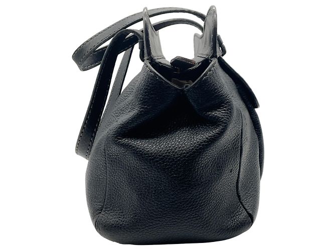 Borsa a spalla in pelle nera a grana di Tod's Nero - vista 2