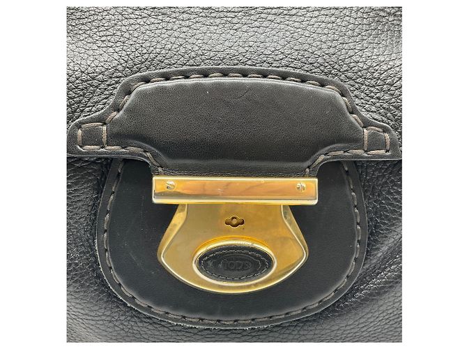 Borsa a spalla in pelle nera a grana di Tod's Nero - vista 4