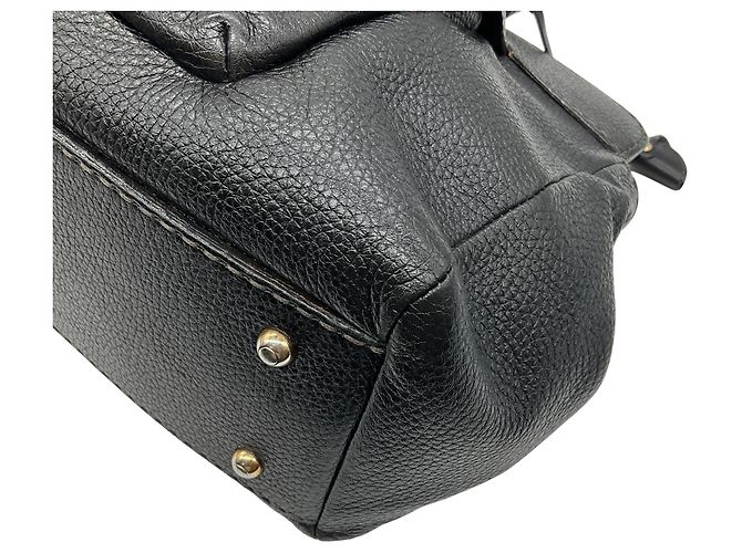 Borsa a spalla in pelle nera a grana di Tod's Nero - vista 5