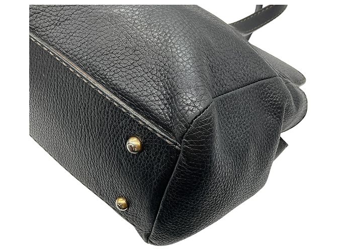 Borsa a spalla in pelle nera a grana di Tod's Nero - vista 7