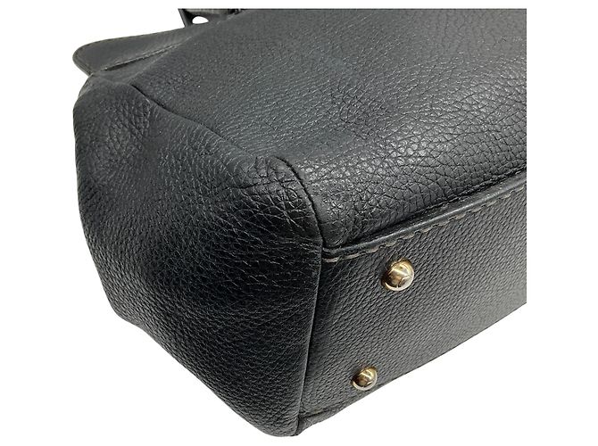 Borsa a spalla in pelle nera a grana di Tod's Nero - vista 8