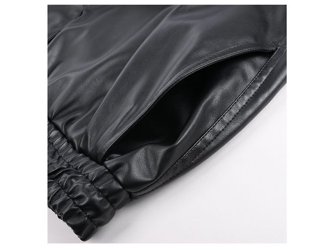 DIESEL Oversized Cargo Coated Fabric Trousers in Black p-MARTY-LTH, Size 48 IT - view 8