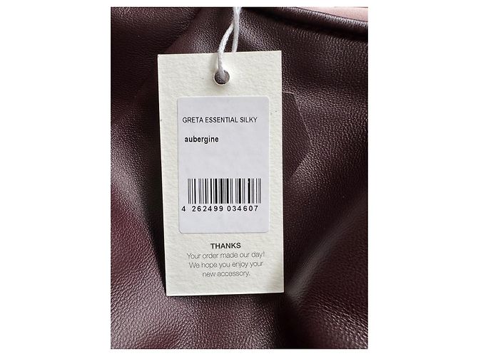 Autre Marque Borsa hobo Les Visionnaires Greta in pelle rosso scuro Bordò - vista 4