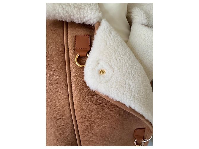 Abrigo Loewe de shearling y piel de cordero Cognac Coñac - vista 8