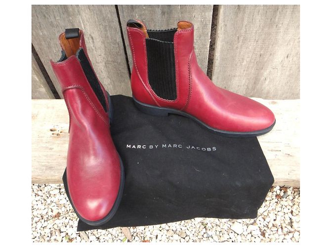 Botines Marc by Marc Jacobs de cuero rojo Roja - vista 2