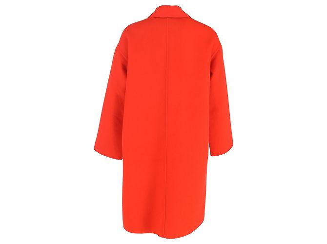 Abrigo de un solo botón en cachemira naranja Hermès - vista 3