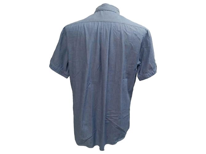 Camicia a maniche corte con bottoni Alexander McQueen in cotone azzurro Blu Blu chiaro - vista 3