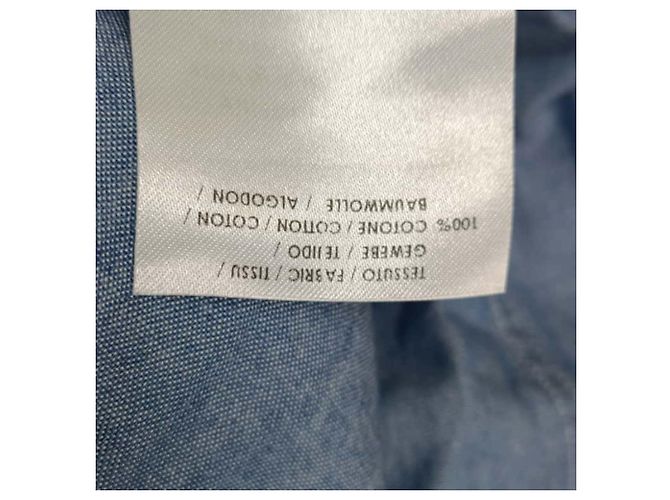 Camicia a maniche corte con bottoni Alexander McQueen in cotone azzurro Blu Blu chiaro - vista 5
