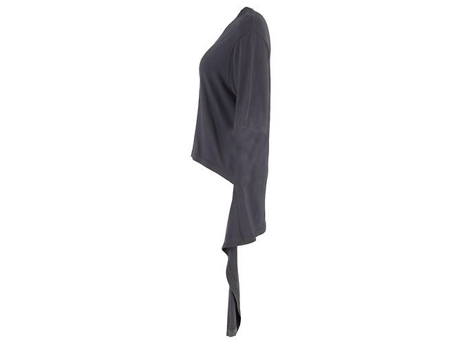 Camiseta de algodón negro con drapeados en paneles de Balenciaga - vista 2