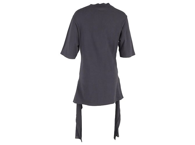 Camiseta de algodón negro con drapeados en paneles de Balenciaga - vista 3