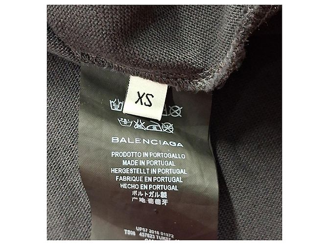 Camiseta de algodón negro con drapeados en paneles de Balenciaga - vista 4