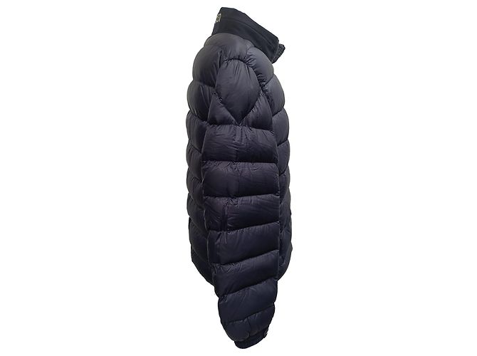 Moncler Rodez Zipped Down Jacket in Navy Blue Polyamide - view 4