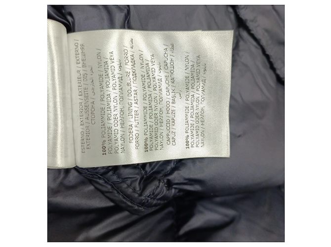 Moncler Rodez Zipped Down Jacket in Navy Blue Polyamide - view 7