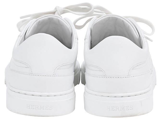 Kelly Sneakers basse Hermès Day in pelle bianca Bianco - vista 3