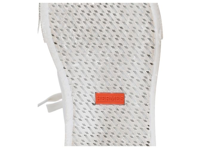 Kelly Sneakers basse Hermès Day in pelle bianca Bianco - vista 9