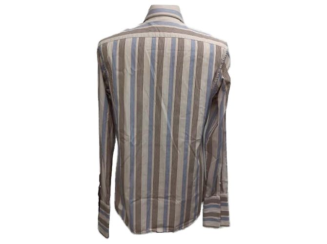 Camicia a righe con bottoni Gucci in cotone multicolore - vista 3