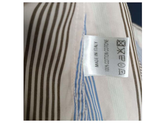 Camicia a righe con bottoni Gucci in cotone multicolore - vista 5