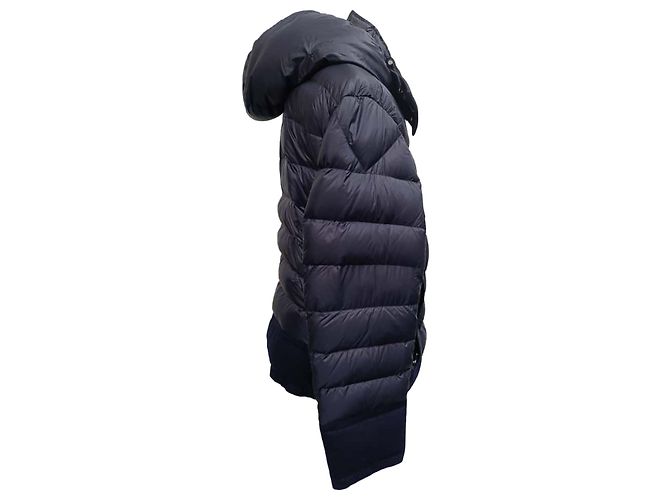 Moncler Riom Down Jacket in Navy Blue Polyamide - view 3