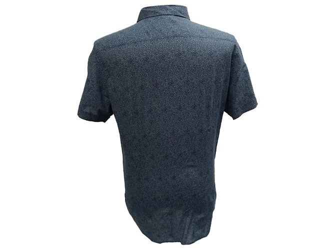 Camisa de botones de algodón azul marino con estampado floral Gucci Azul claro - vista 3