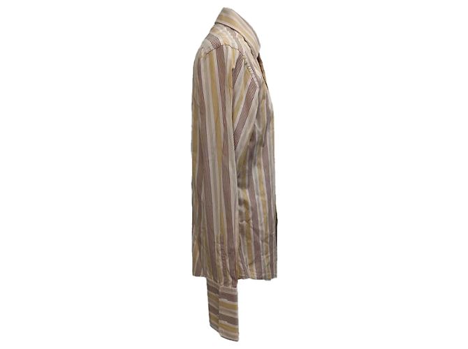 Camicia a righe con bottoni Gucci in cotone multicolore - vista 2