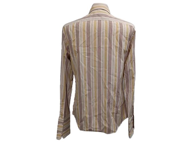 Camicia a righe con bottoni Gucci in cotone multicolore - vista 3