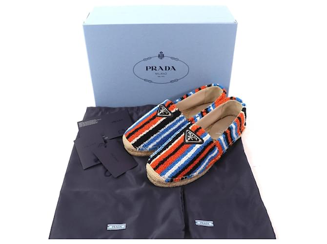 Prada Slip-On Espadrilles aus Frottierstoff Orange - Ansicht 2