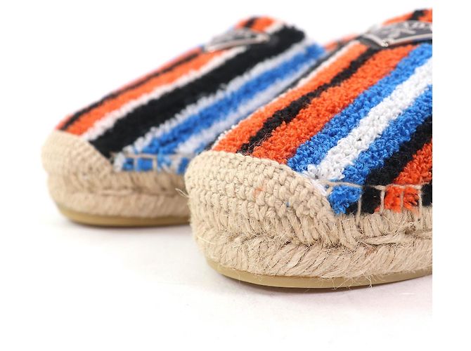 Prada Slip-On Espadrilles aus Frottierstoff Orange - Ansicht 7