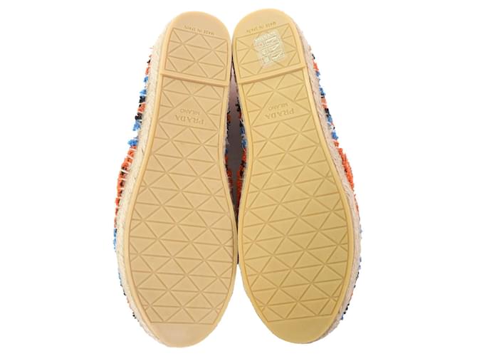 Prada Slip-On Espadrilles aus Frottierstoff Orange - Ansicht 8