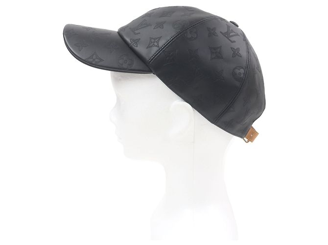 Baseballkappe aus Leder Monogram Shadow von Louis Vuitton Schwarz - Ansicht 2