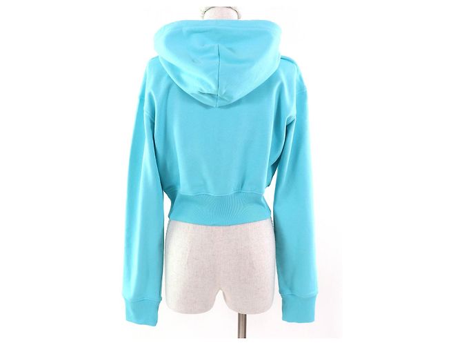Sudadera de algodón con logo de lentejuelas Versace Jeans Couture Azul Azul claro - vista 3