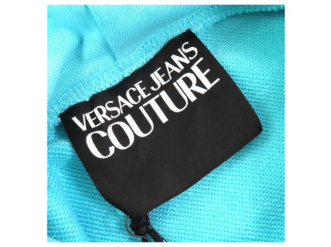 Sudadera de algodón con logo de lentejuelas Versace Jeans Couture Azul Azul claro - vista 7