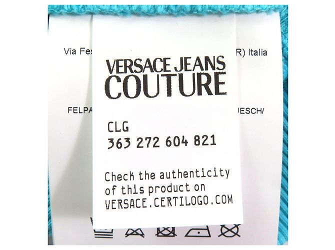 Sudadera de algodón con logo de lentejuelas Versace Jeans Couture Azul Azul claro - vista 8