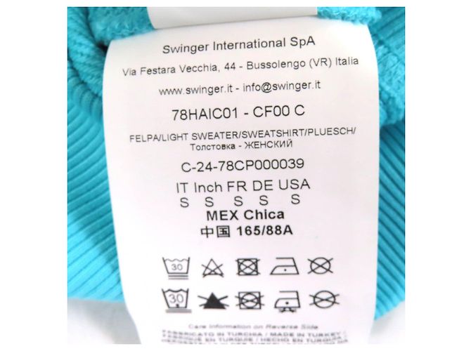 Sudadera de algodón con logo de lentejuelas Versace Jeans Couture Azul Azul claro - vista 9