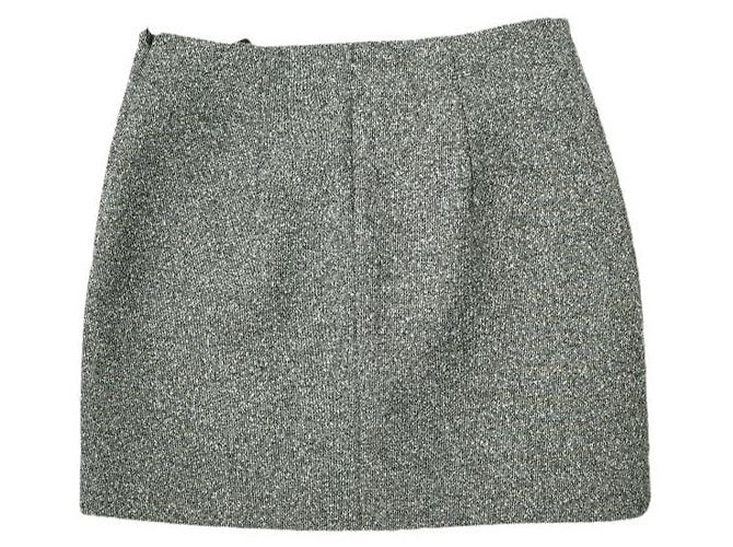 Autre Marque Falda Mini Bonding T de ALEXANDER WANG Negro Blanco - vista 2