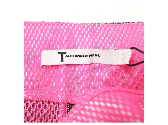 Autre Marque Falda Mini Bonding T de ALEXANDER WANG Negro Blanco - vista 4