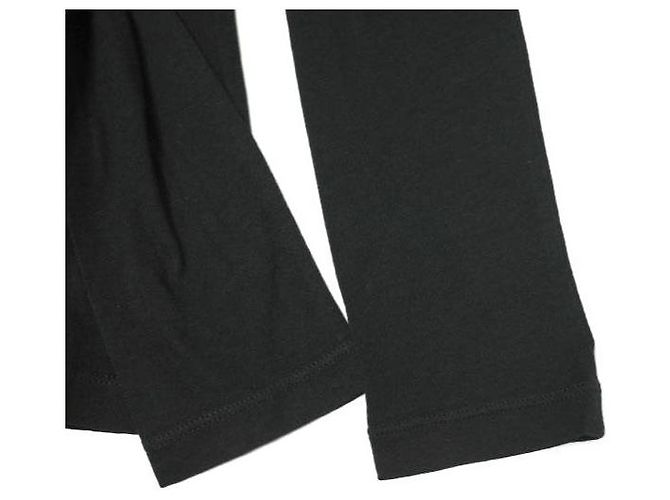 Autre Marque Camiseta de manga larga de algodón con cuello U sólido de White Label por Noblesse Oblige Negro - vista 6
