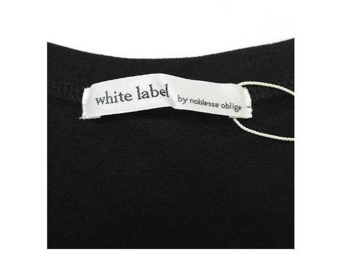 Autre Marque T-shirt a maniche lunghe in cotone OB08001 di White Label by Noblesse Oblige Nero - vista 3