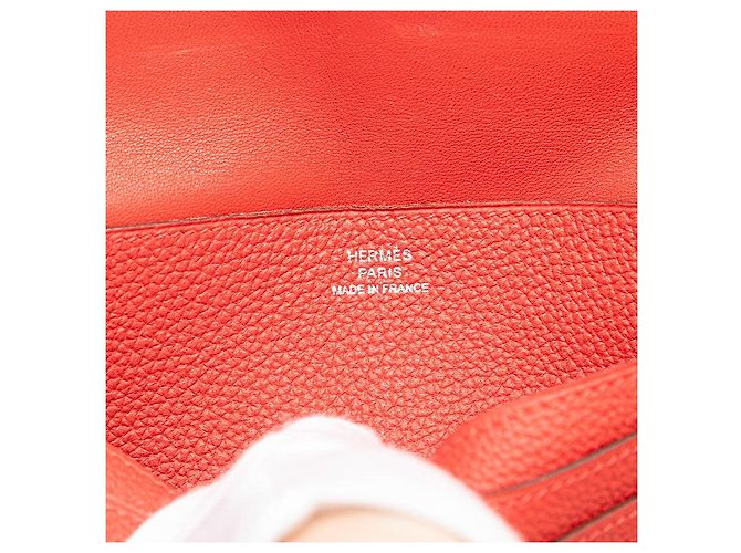 Cartera larga Togo Dogon de Hermès Rosa - vista 12