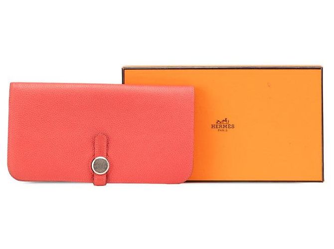 Cartera larga Togo Dogon de Hermès Rosa - vista 14