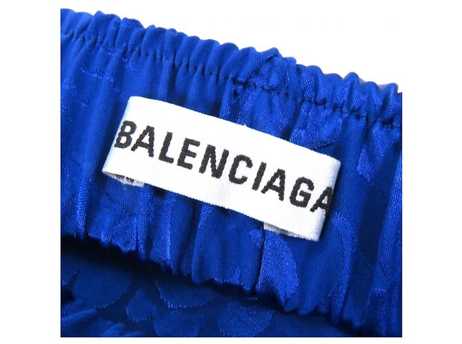 Falda de rayón con estampado floral Balenciaga Azul - vista 6