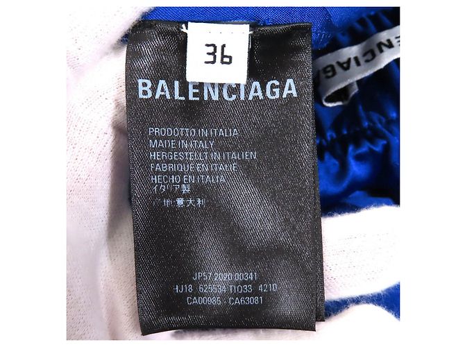 Falda de rayón con estampado floral Balenciaga Azul - vista 7