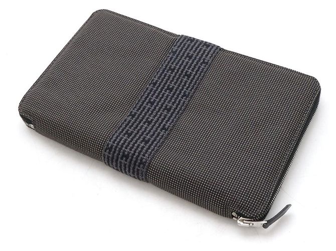 Evelyne Hermès Herline Canvas Langbörse Grau - Ansicht 2