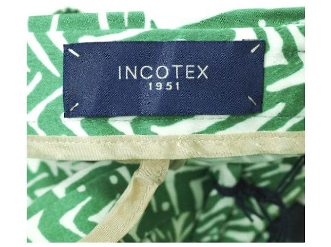 Autre Marque Pantalones de algodón stretch INCOTEX HIGH COMFORT Verde - vista 4